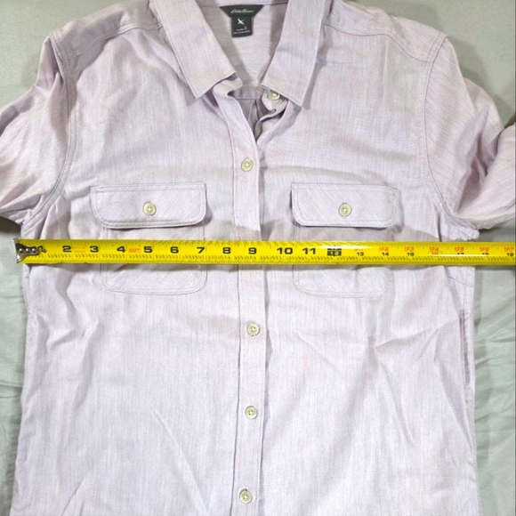 Eddie Bauer Lavender Button Down Shirt - Picture 6 of 7